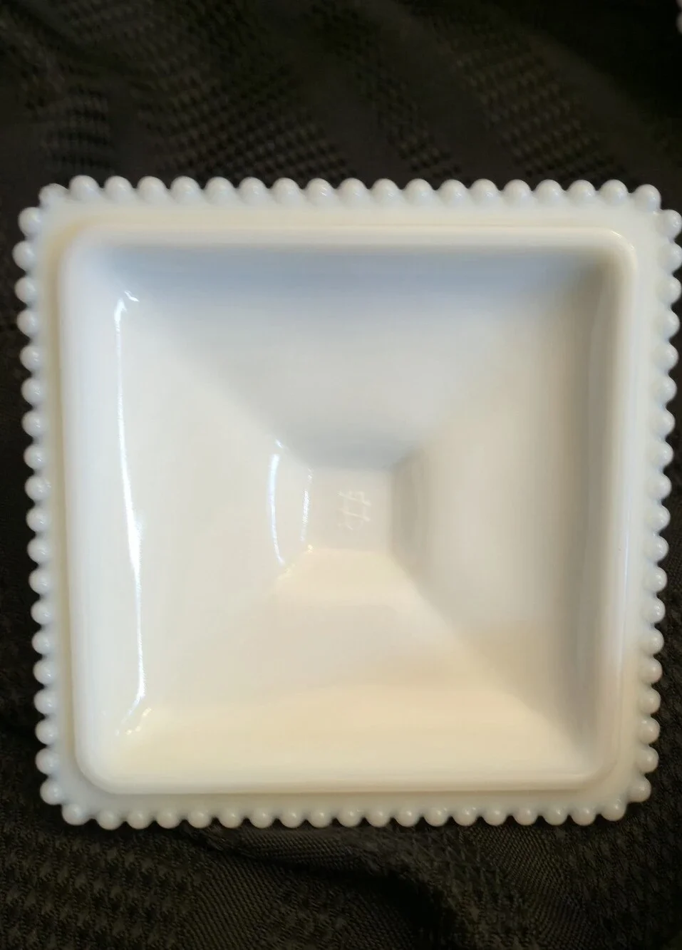Westmoreland Beaded Milk Glass Grape & Leaf Covered 